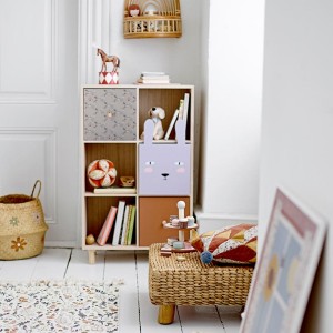 Calle Bookcase with Drawers Nature Paulownia - Bloomingville Mini