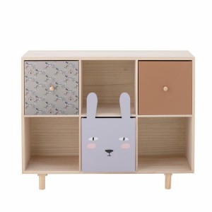 Calle Bookcase with Drawers Nature Paulownia - Bloomingville Mini