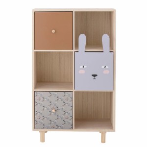 Calle Bookcase with Drawers Nature Paulownia - Bloomingville Mini