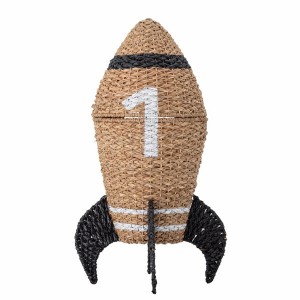 Cosmina Basket with Lid Nature Seagrass - Bloomingville Mini