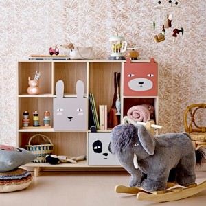 Calle Bookcase with Drawers Nature Paulownia - Bloomingville Mini