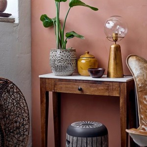 Hauge Side Table Brown Marble - Creative Collection by Bloomingville