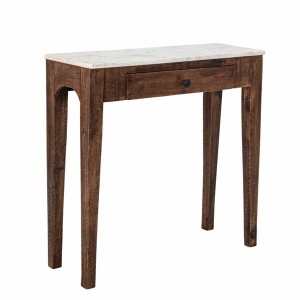 Table élégante en marbre marron - Un accent sophistiqué pour une décoration contemporaine
