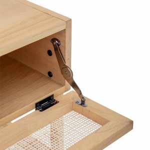 Manon Nature Pine Cannage Side Table / Bedside Table - Bloomingville