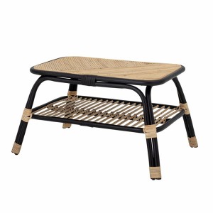 Loue Black Rattan Side Table - Bloomingville