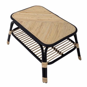 Loue Black Rattan Side Table - Bloomingville