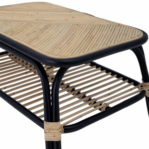 Loue Black Rattan Side Table - Bloomingville