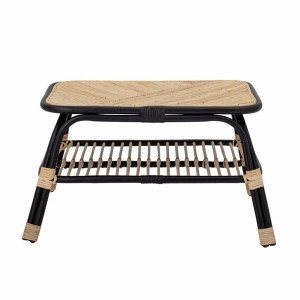 Loue Black Rattan Side Table - Bloomingville