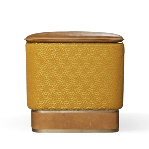 Pouf rectangulaire Montpensier Ecaille de chine - Red Edition