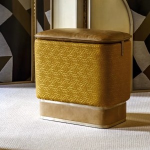 Pouf rectangulaire Montpensier Ecaille de chine - Red Edition