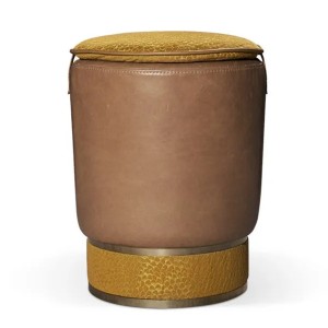 Pouf rond Montpensier Ecaille de chine - Red Edition