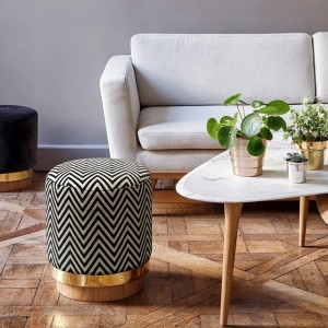 Pouf Stool zebra - Red Edition