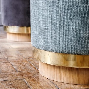 Indian Pouf Stool - Red Edition