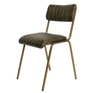 Green leather chair X2 - Trademark Living