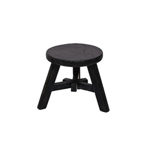 Small round black stool - Snowdrops Copenhagen