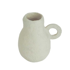 White papier-mâché decorative vase - Andrea House