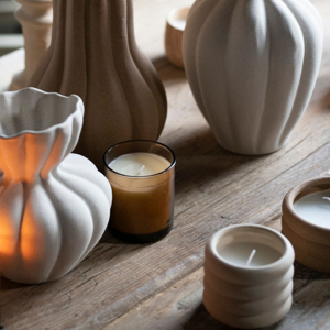 Bougie aromatique céramique beige - Andrea House