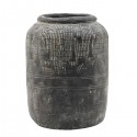 Flower Pot L Black Black Ancient - Serax