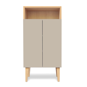 Small ENKI beige havana entrance cabinet - KULILE