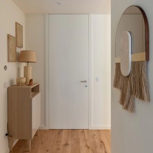 Small ENKI beige havana entrance cabinet - KULILE