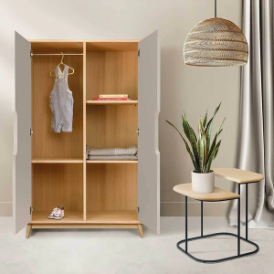Small wardrobe FLAK Oak Beige Havana - Kulile