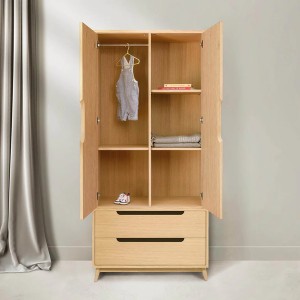 Parisian wardrobe FOLK natural oak - Kulile