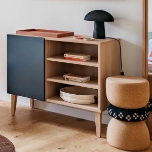 BEKY compact sideboard anthracite gray - KULILE