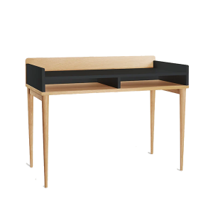 Bureau compact en bois ROCK Gris Anthracite - KULILE