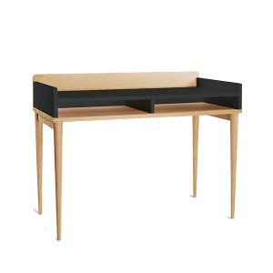 Compact wooden desk ROCK Anthracite Grey - KULILE