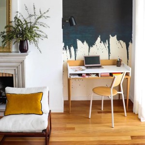 ROCK compact wooden desk Sand White - KULILE