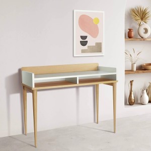 ROCK compact wooden desk Sand White - KULILE