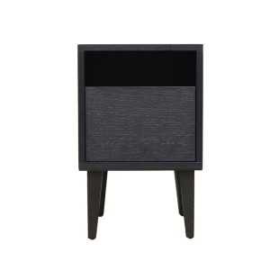 Bedside table with 1 door KLEE Black - KULILE
