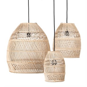 Abat-jour Moon Small Rotin Naturel set de 3 - Original Home