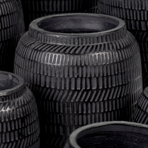 Flower Pot L Black Black Ancient - Serax