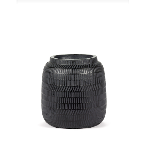 Flower Pot M Black Black Ancient - Serax
