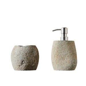 Valley Soap Dispenser Grey/Natural River Stone - Muubs