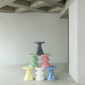 Tabouret Bit Cône Noir / Blanc - Normann Copenhagen