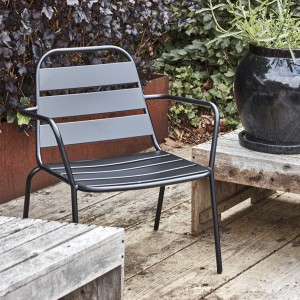 Chaise outdoor Helo noir - House Doctor