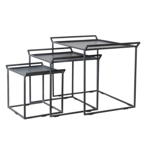 Nesting tables set of 3 Grey - Affari Of Sweden