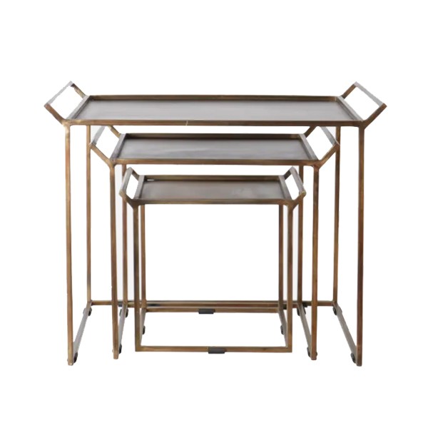 Tables gigognes lot de 3 laiton - Affari Of Sweden