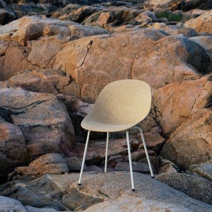 Mat white metal and hemp chair - Normann Copenhagen