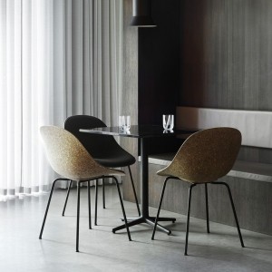 Mat black metal and hemp chair - Normann Copenhagen