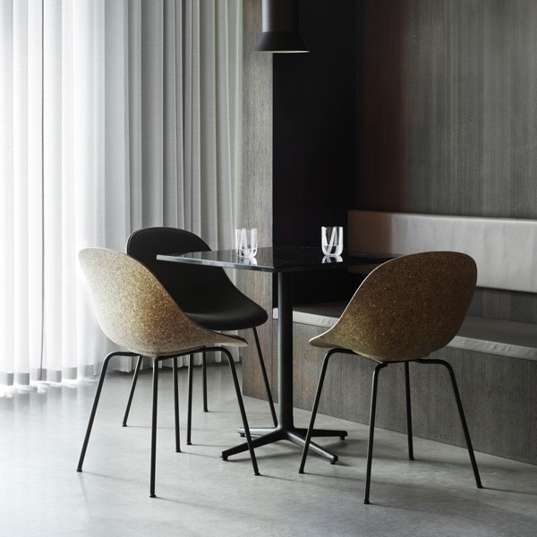 Chaise Mat métal noir et chanvre - Normann Copenhagen