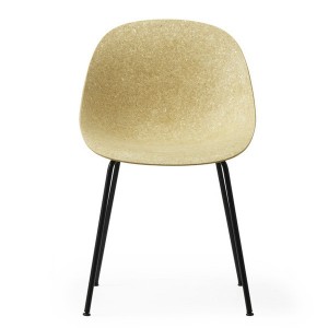 Mat black metal and hemp chair - Normann Copenhagen