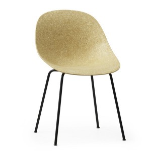 Mat black metal and hemp chair - Normann Copenhagen
