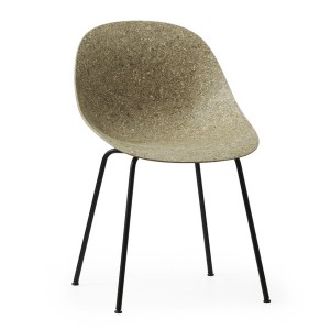 Chaise Mat Seaweed métal noir et chanvre - Normann Copenhagen