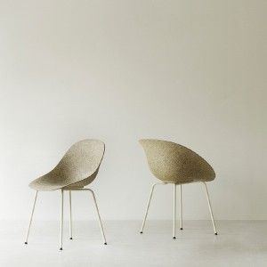 Large chair Mat white metal and hemp - Normann Copenhagen