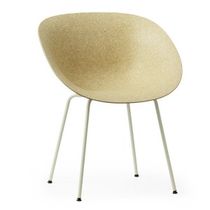 Large chair Mat white metal and hemp - Normann Copenhagen