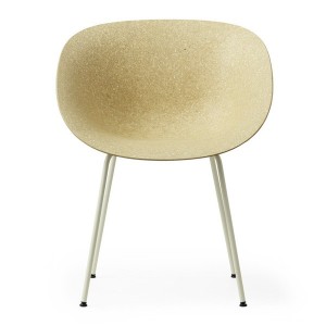 Large chair Mat white metal and hemp - Normann Copenhagen