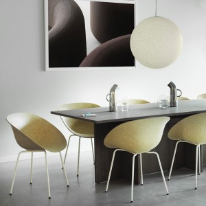 Chaise large Mat métal blanc et chanvre - Normann Copenhagen